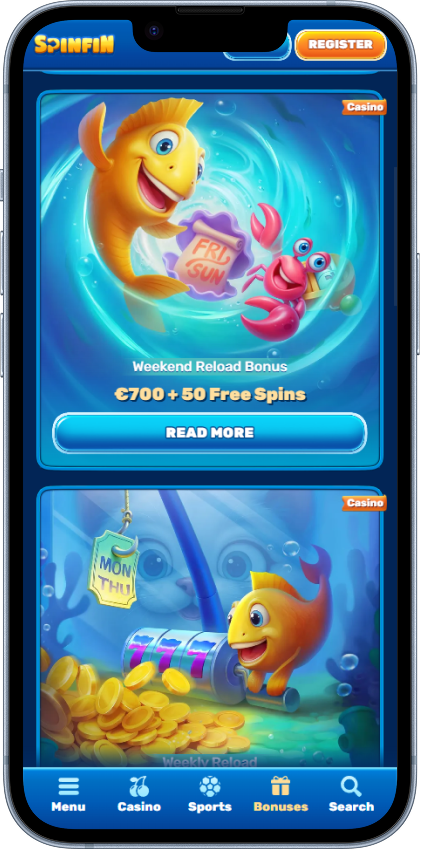 Spinfin Casino Bonuses
